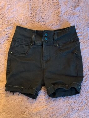 High-Waist Black Women’s Denim Shorts